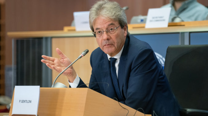 Paolo Gentiloni, Commissaire européen en charge du plan de relance