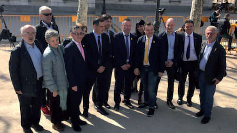 Gilles Simeoni à Madrid à l'invitation des députés catalans et de plusieurs autres eurodéputés.
