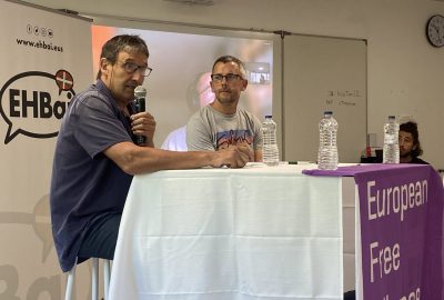 Beñat Molimos et Xebax Christy, en visio Julien Milanesi.