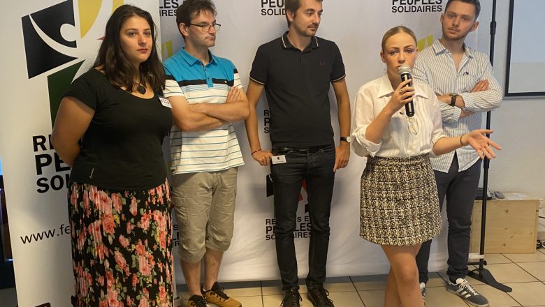 De gauche à droite, Lea Ferrandi, Jean Christophe Cordaillat, Lisandru Bizzari, Clara Maria Laredo et Maxence Helfrich.