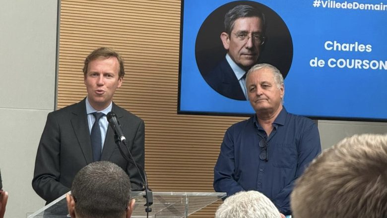 François Alfonsi, à droite, avec Harold Huwart, député Liot à l’Assemblée nationale.