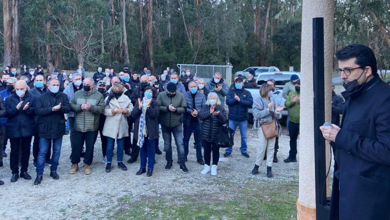 Rassemblement de soutien suite à l'incendie à Serra di Fium'Orbu