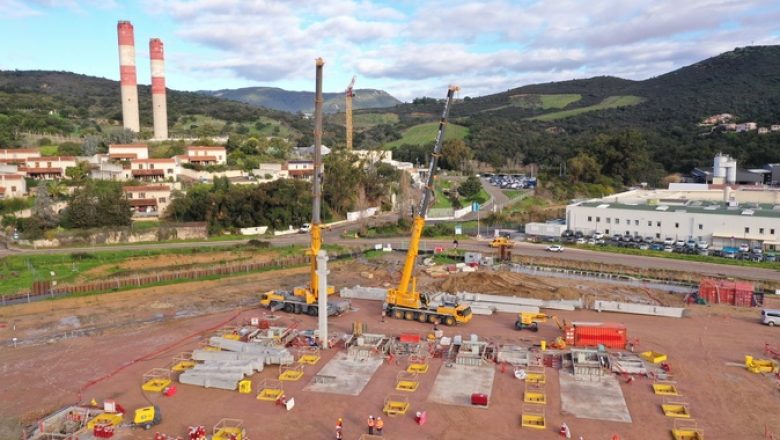 Chantier de la centrale du Ricantu.