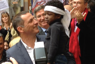 Le petit Antone lors d'une
commémoration en l’honneur de
Pasquale Paoli il y a trois ans.
Magnifique symbole.